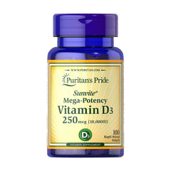 Puritan's Pride Vitamin D3 10000-100Serv.-100Softgels