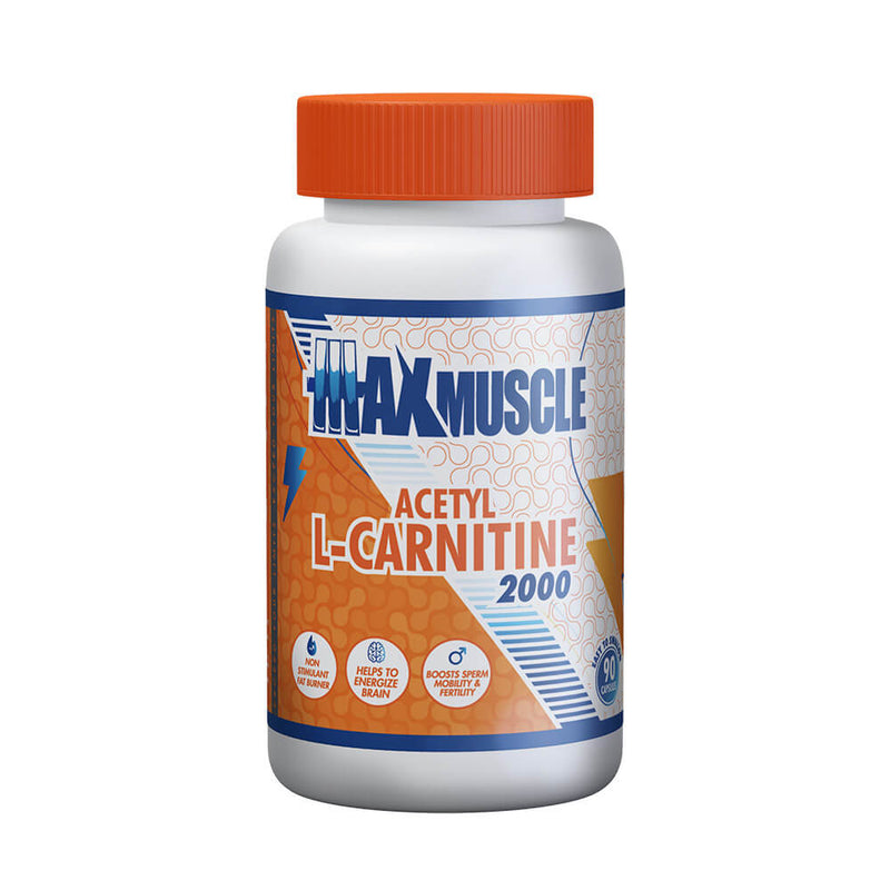 Max Muscle Acetyl L-Carnitine 2000-45Serv.-90Capsules
