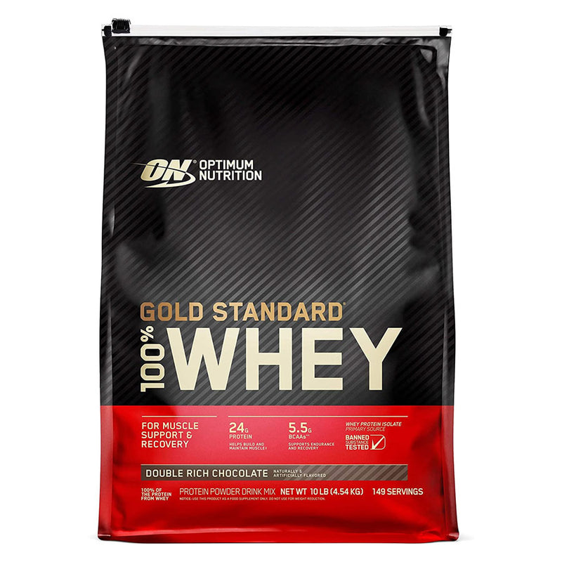 Optimum Nutrition Gold Standard 100% Whey-149Serv.-4.54KG-Double Rich Chocolate