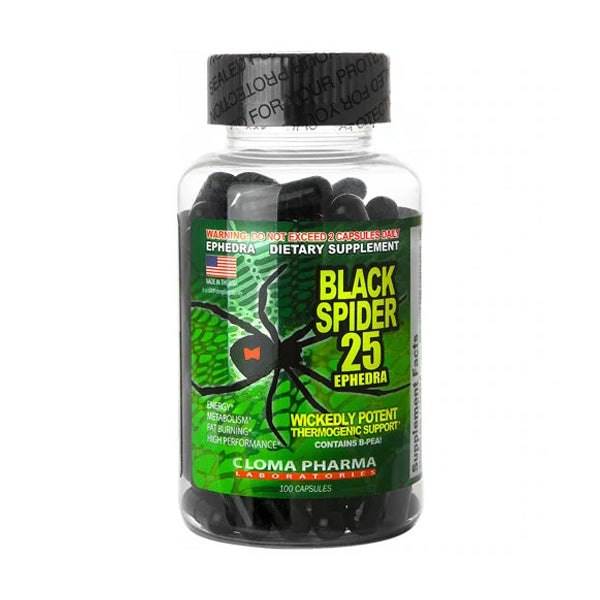 Cloma Pharma Black Spider 25 Ephedra-100Serv.-100Caps.